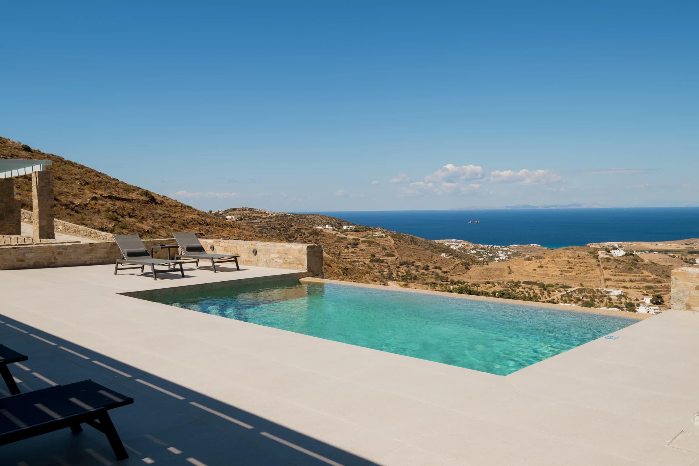 Villa Theasis I — private pool and sea-view setting
