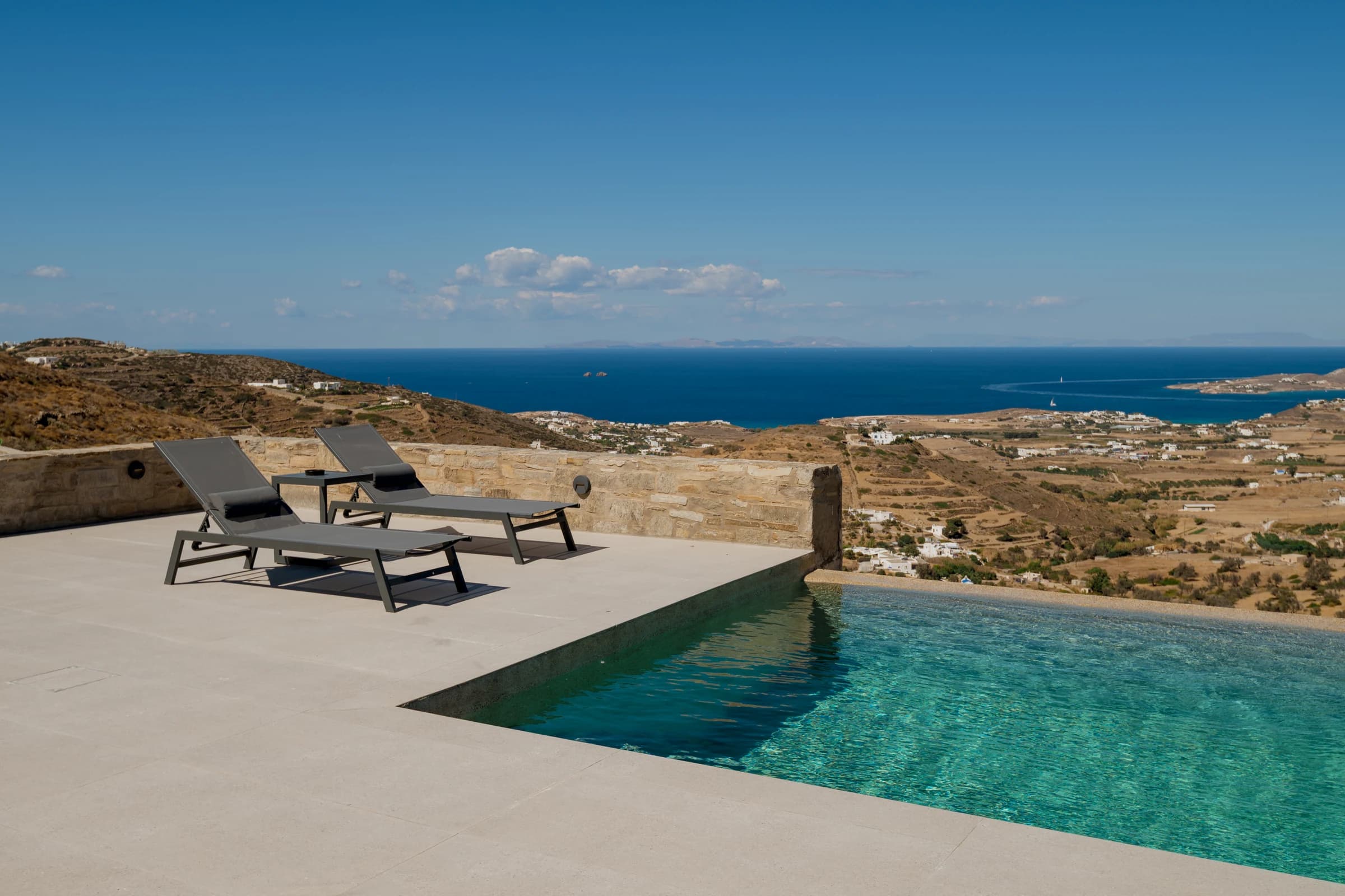 Both Theasis Estates — private pool and sea-view setting