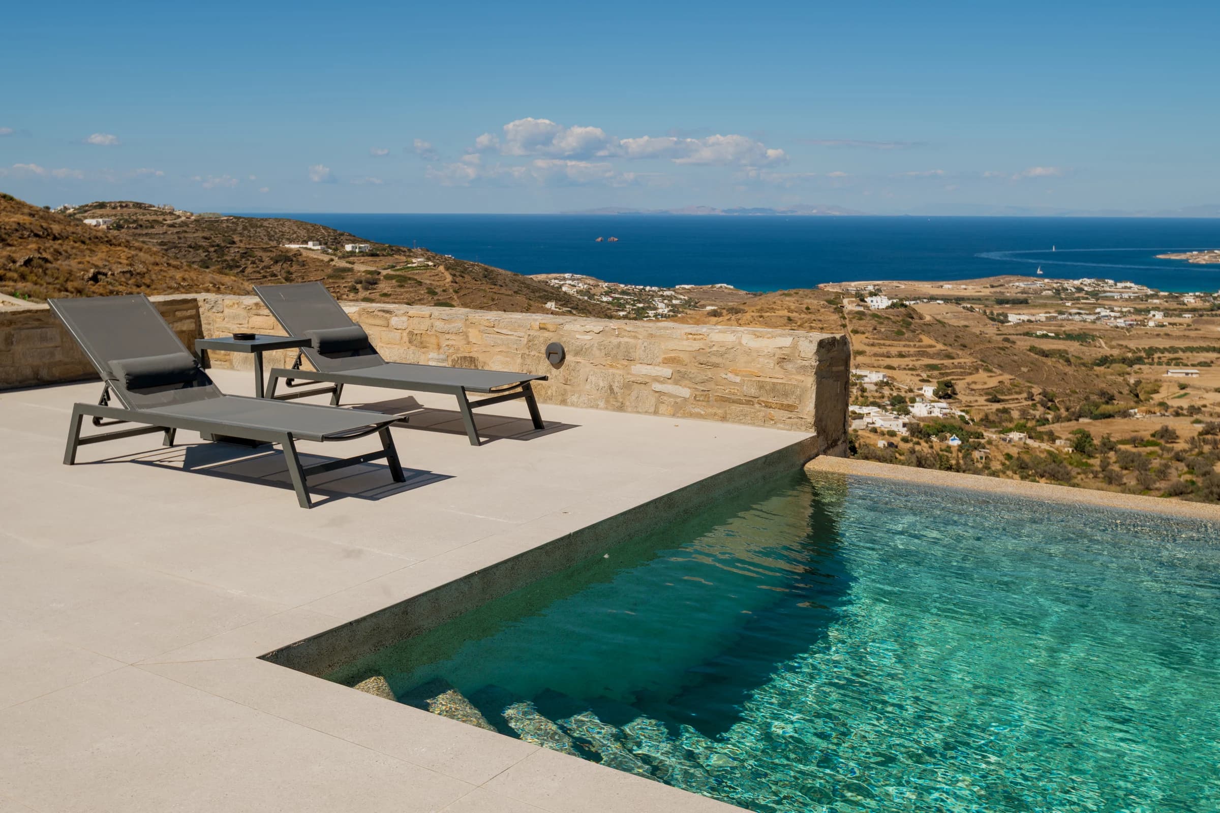 Villa Theasis I — private pool and sea-view setting