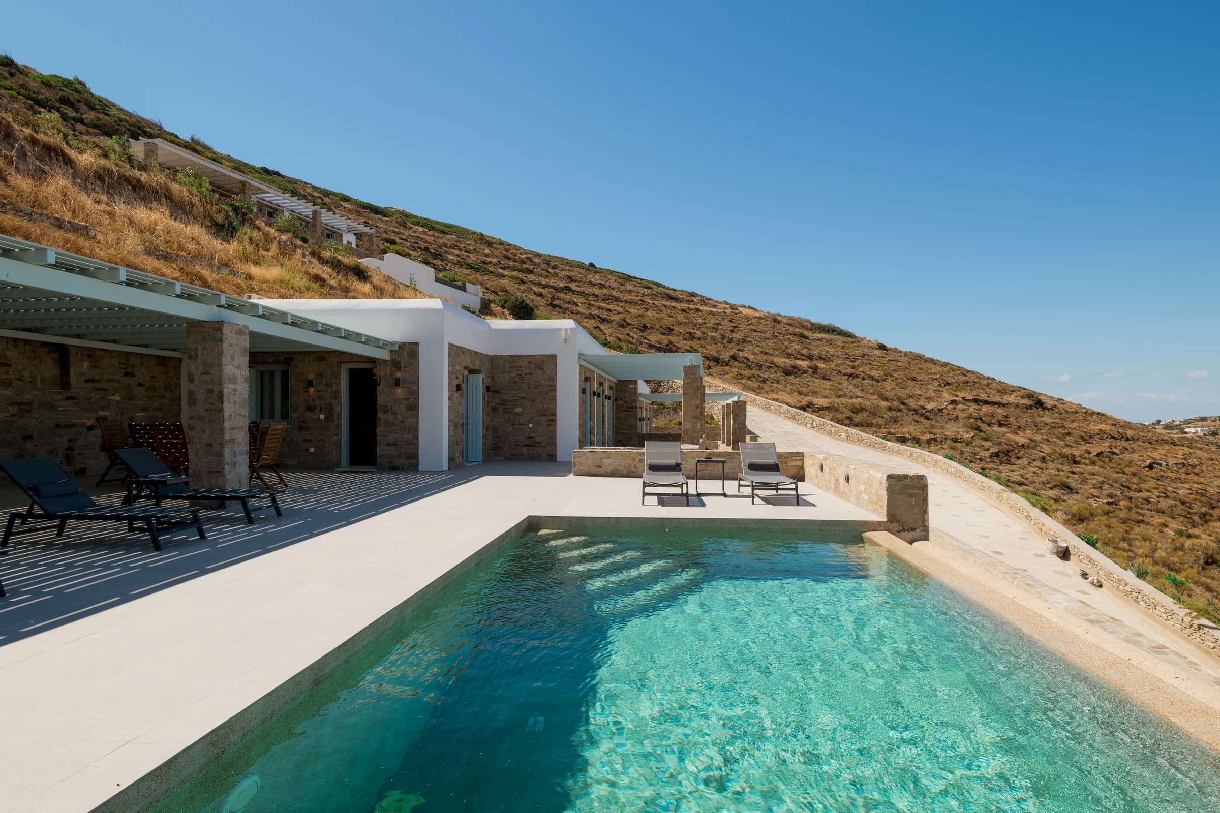 Villa Theasis I — private pool and sea-view setting