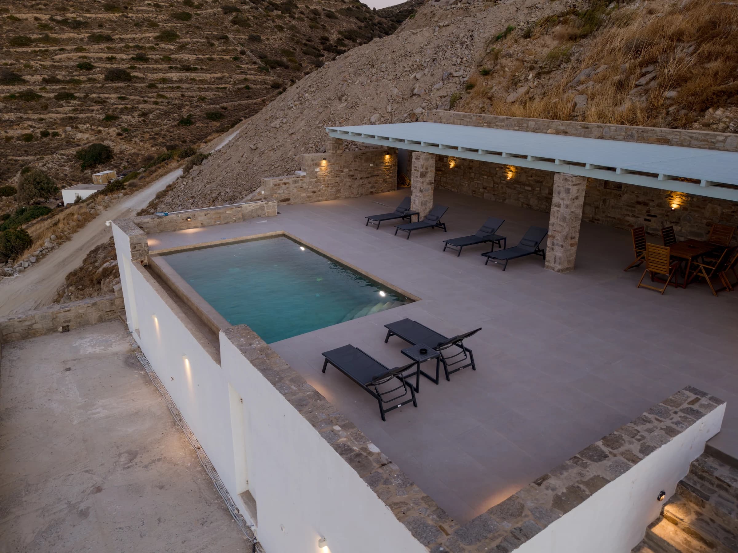 Villa Theasis I — hillside exterior and atmosphere