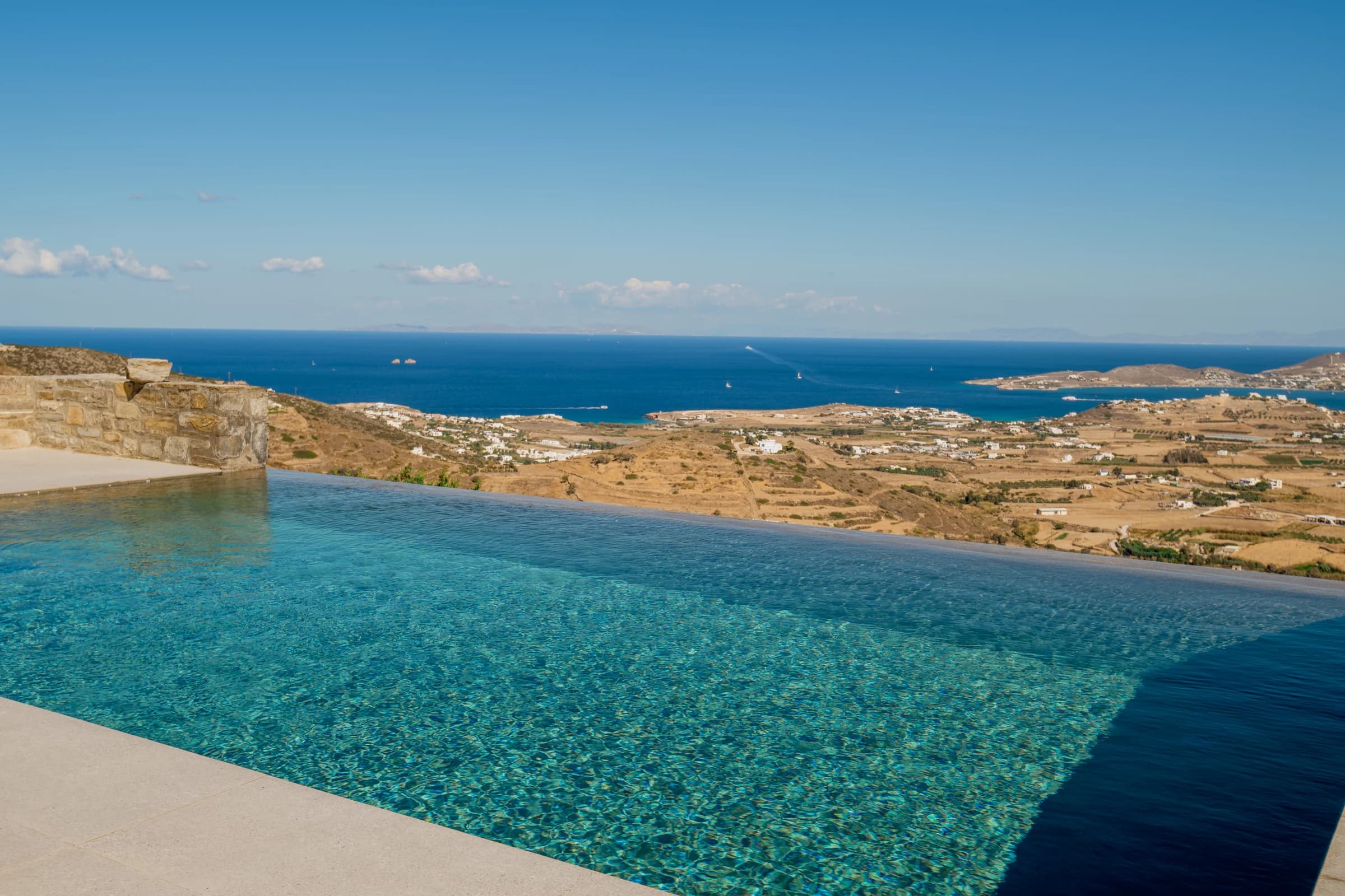 Villa Theasis II — private pool and sea-view setting