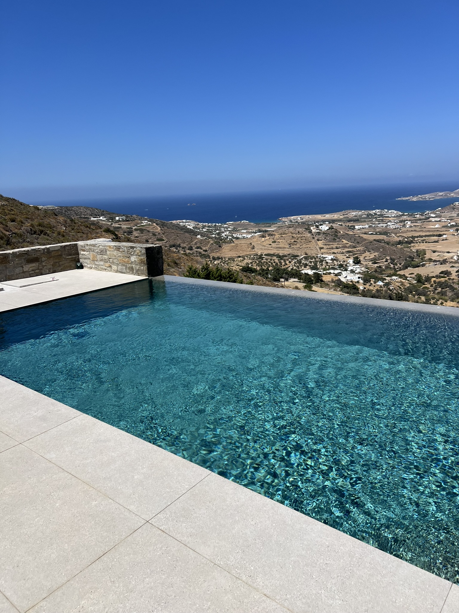 Infinity-edge pool view at Villa Theasis